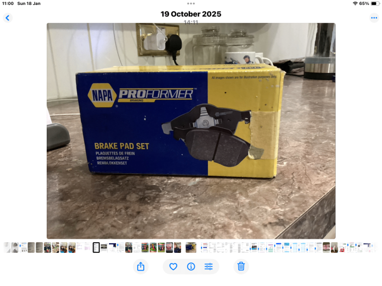 Rear disc brake pads