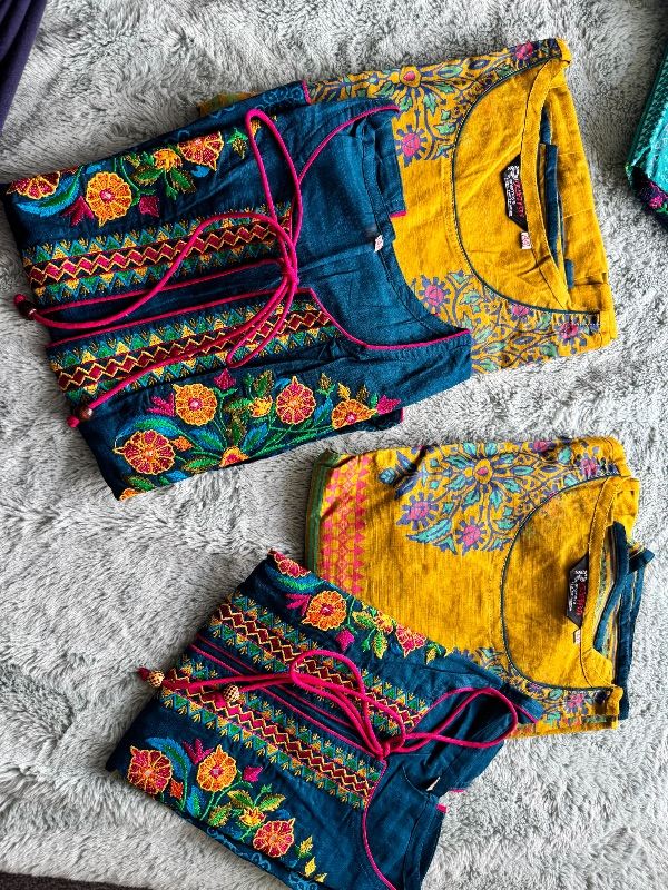 Woman's beautiful kurti set (kurti & vest) 