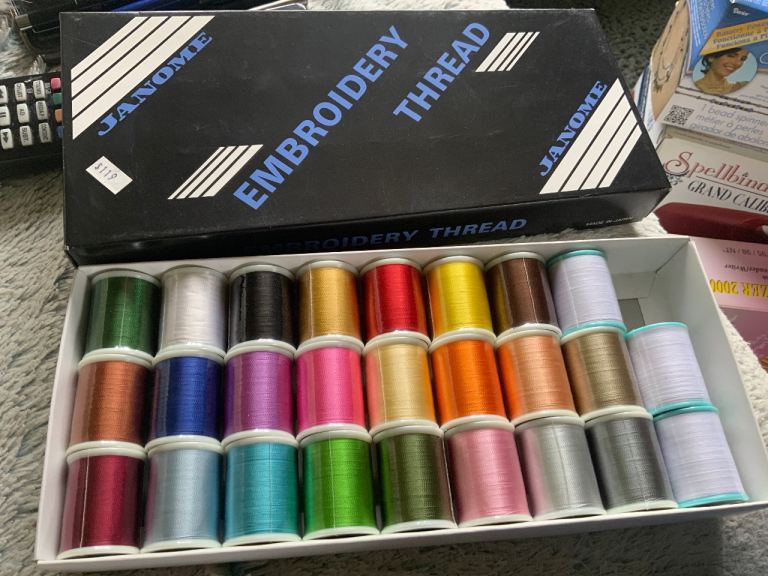 Janome Emboidery Thread Box 26 still wrapped ready for use 