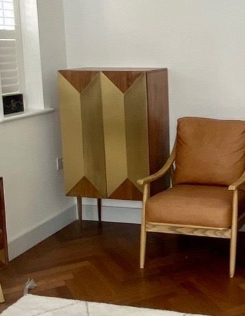 Drinks Cabinet / Home bar Acacia & Brass