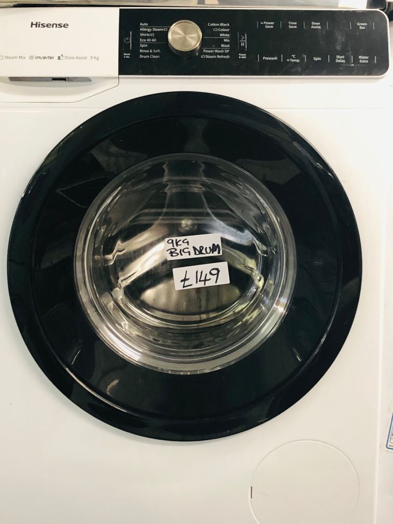Hisense9kg load washing machine like new 