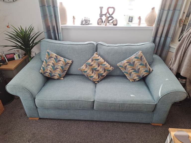 Duck Egg 3 Seater Sofa & Armchair 