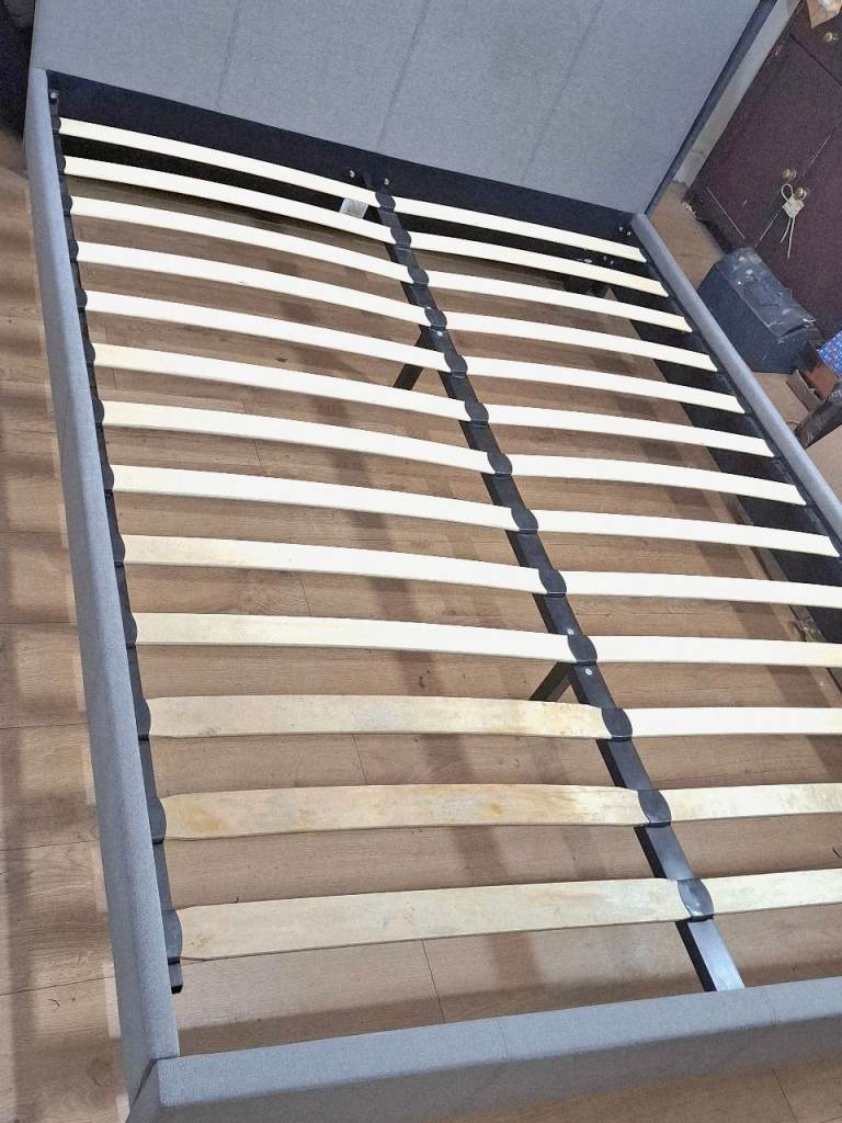 King Size Grey Bed Frame (£70) [SAME DAY DELIVERY AVAILABLE]