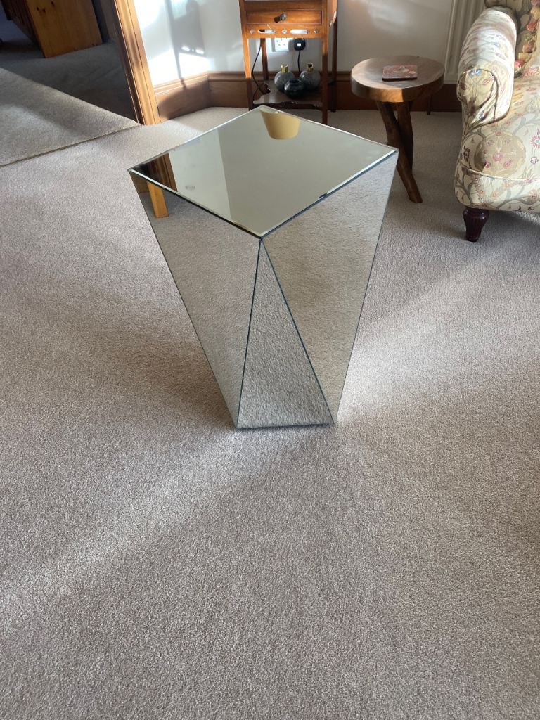 Glass side table