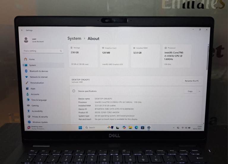 Dell Latitude 5300 | Intel Core i5 8th Gen  8GB RAM  Windows 11 Pro