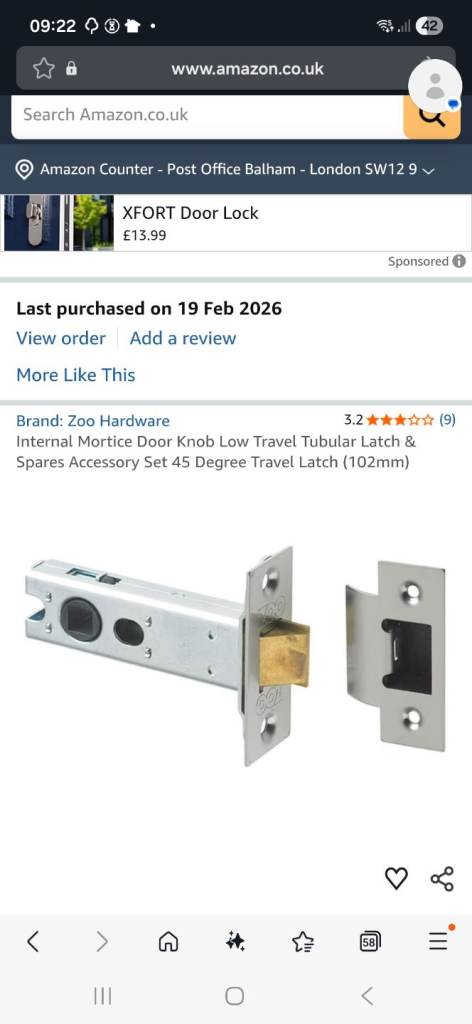 5Internal DoorLatches £7each-New&NotUsed