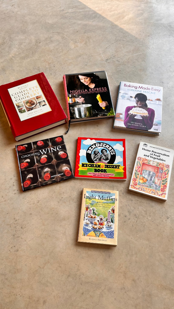 Food and Wine Books, Ice Cream Book, Nigella Lawson, Lorraine Pascale, Readers Digest ETC.