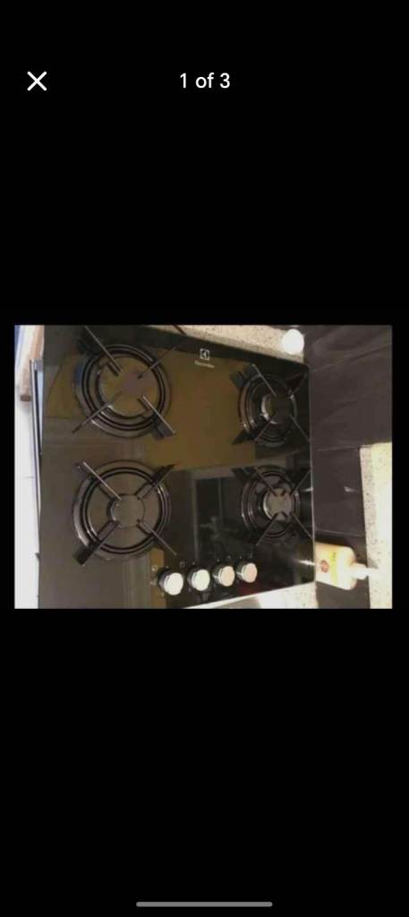 Electrolux glass gas hob 