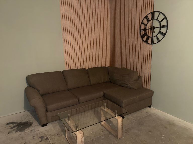 Brown dfs corner sofa 