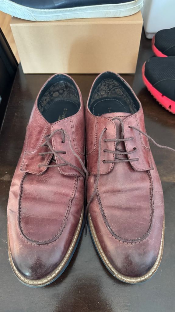 Brown leather shoes