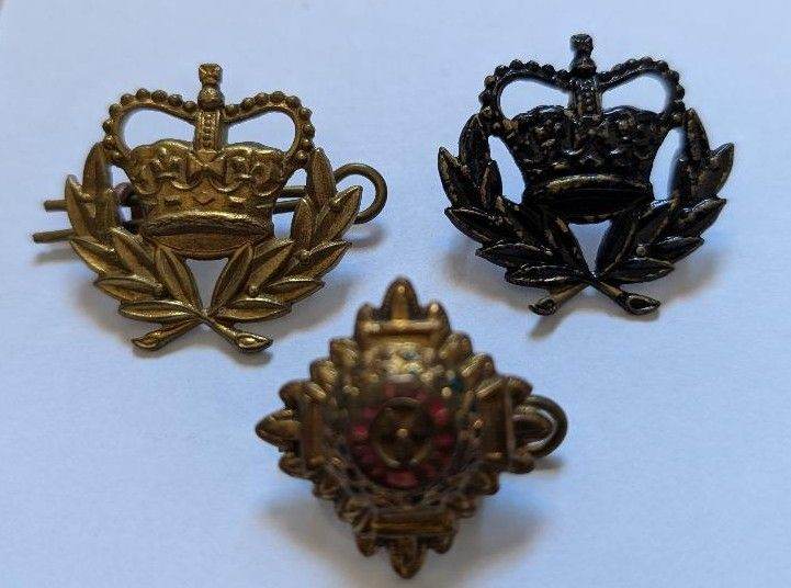 2 x Vintage Original British General Post Office Postman's Cap Badge Circa 1956 