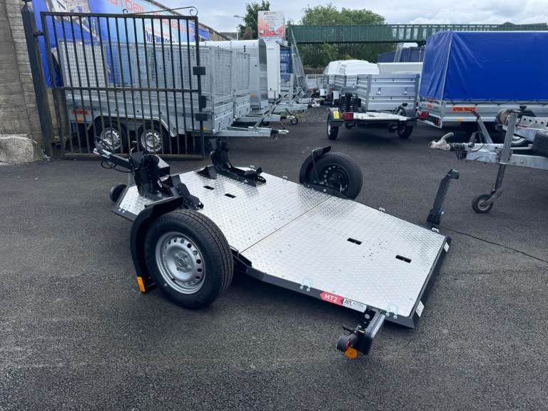 Brand new Lorries motorcycle/ motorbike trailer foldable tiltbed 750kg