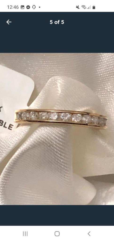 9Ct Gold Ring Size K diamond ring Brand New 
