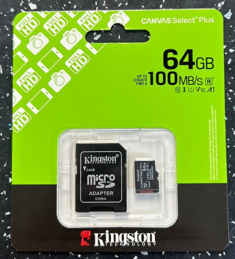 Kingston Technology CANVAS Select Plus 64GB 100MB/S Micro SD Card & Adapter