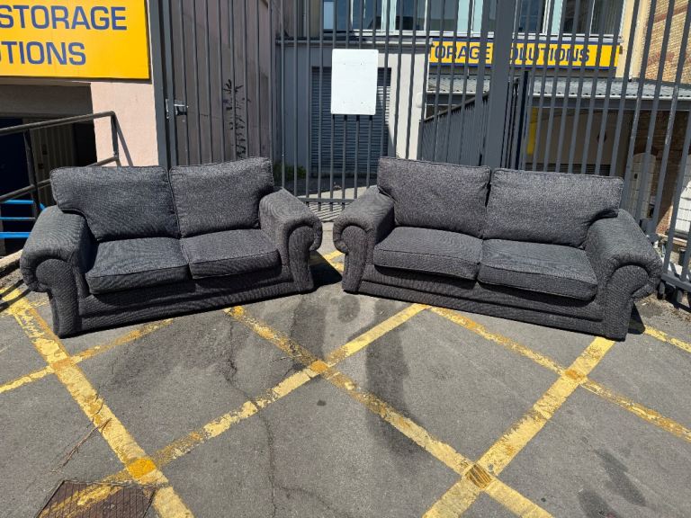     Modern Grey 2 + 2 Sofa Set – Excellent Condition – Free Local Delivery