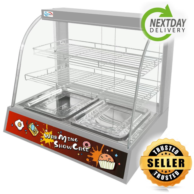 Hot food display cabinet silver ~ COMERCIAL food warmer display 