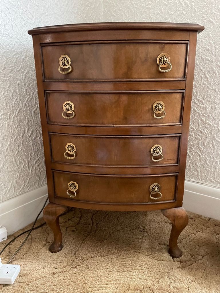 Vintage side table unit with 4 drawers 