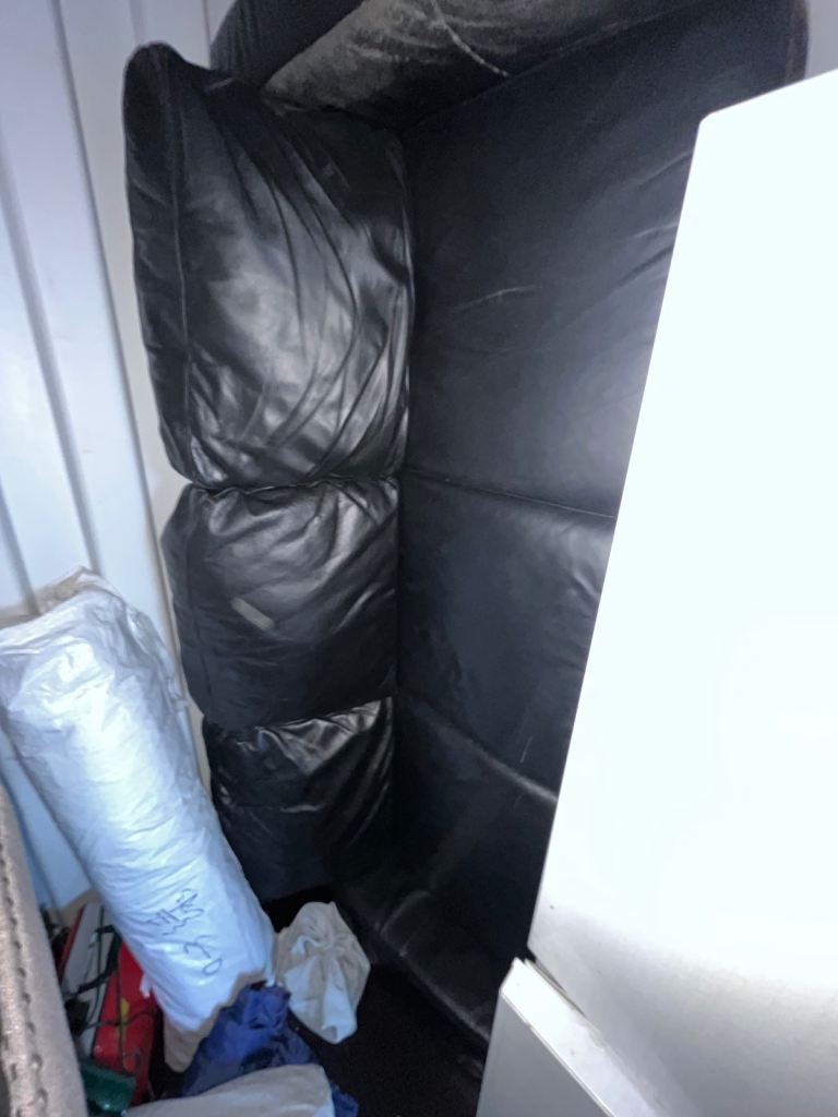 Three seater leather sofa (free)