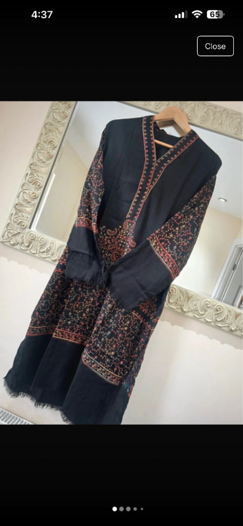 Asian Pakistani Indian purepashmina long dress kurta 