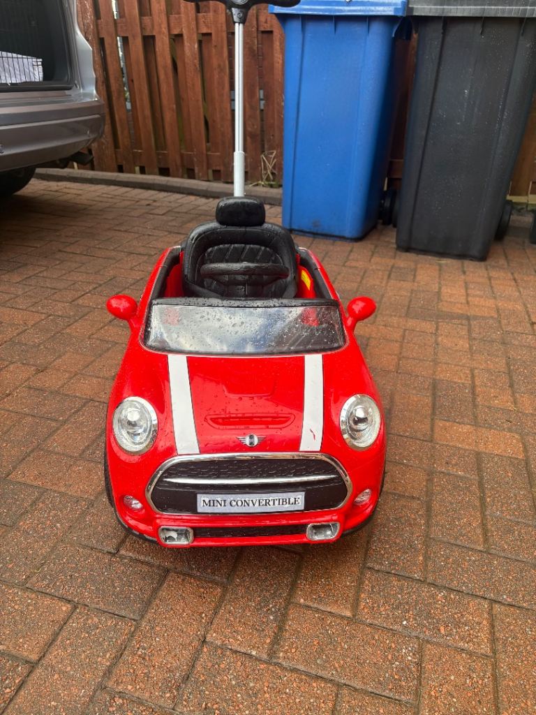 Mini Convertible Ride-On Push Along Car - Red