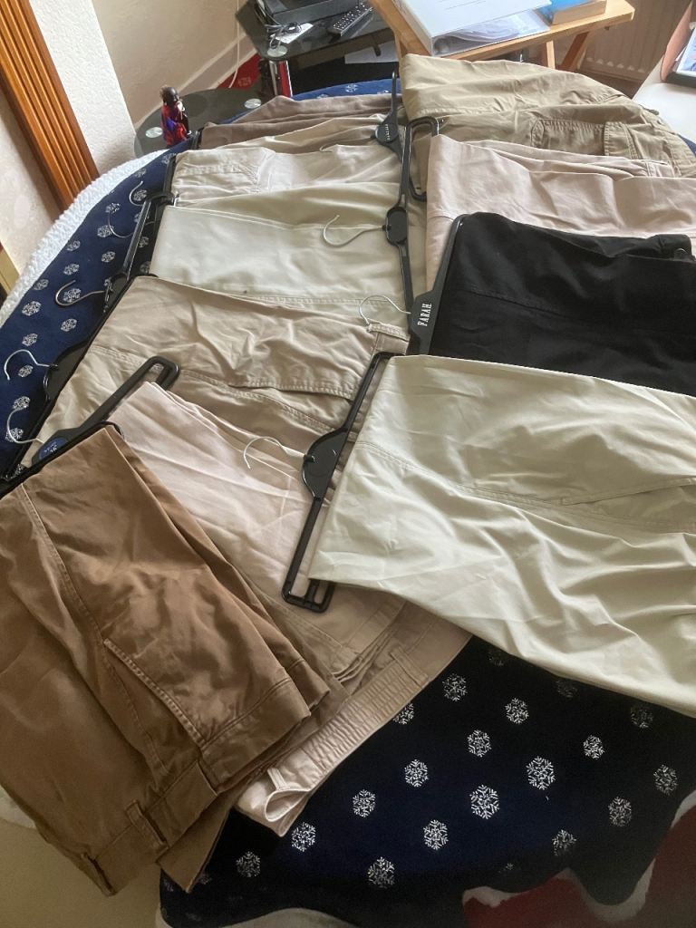 10 Pairs of Men's Chinos - Various Colours, Good Condition