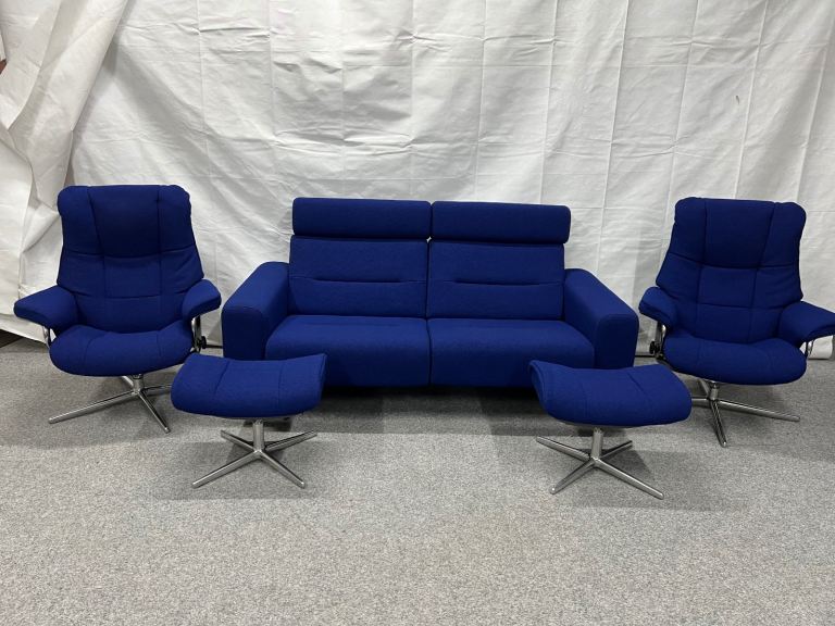 Ekornes Stressless Stella Mayfair fabric recliner suite U.K. delivery available 