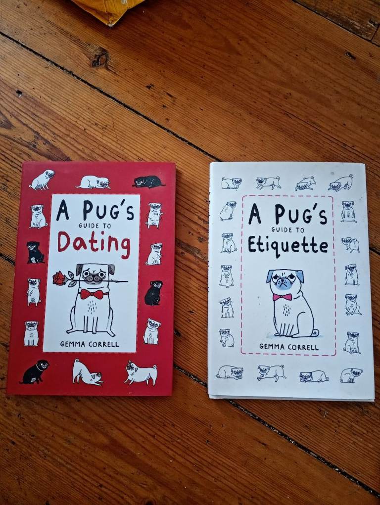 A Pug's Guide to Dating & Etiquette Books by Gemma Correll – Hardback, Perfect Condition