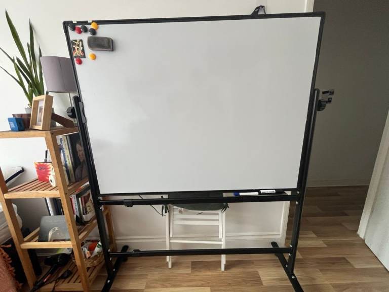 Double-Sided Magnetic Mobile Whiteboard
