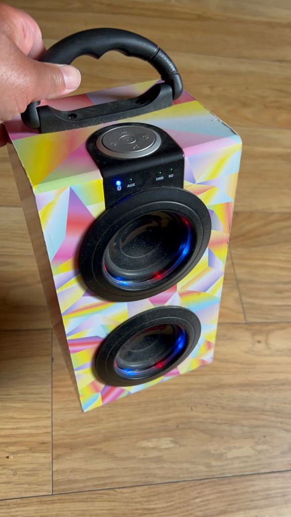 Portable Bluetooth Speaker – Multicoloured, Good Condition