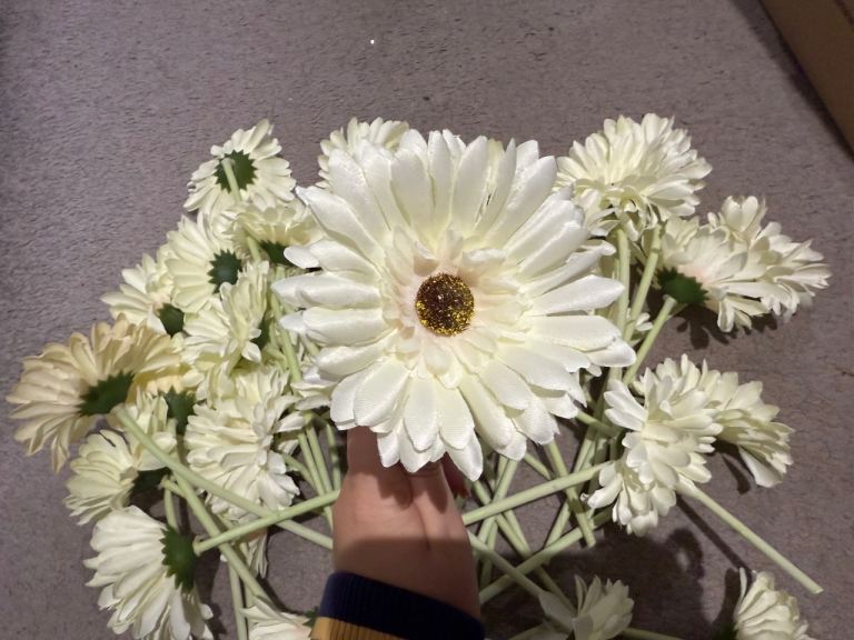 47 fake faux gerbera flowers