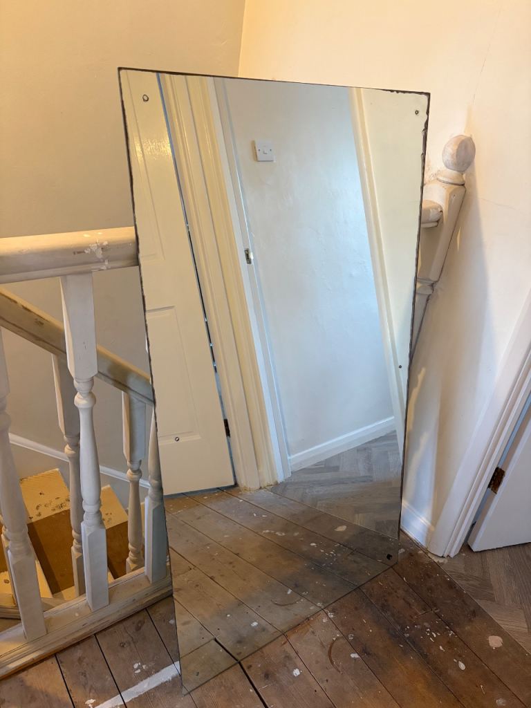 Large Silver Wall Mirror - Fair Condition