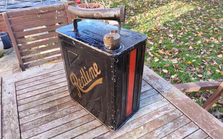 Vintage original Redline 2 gallon petrol can 