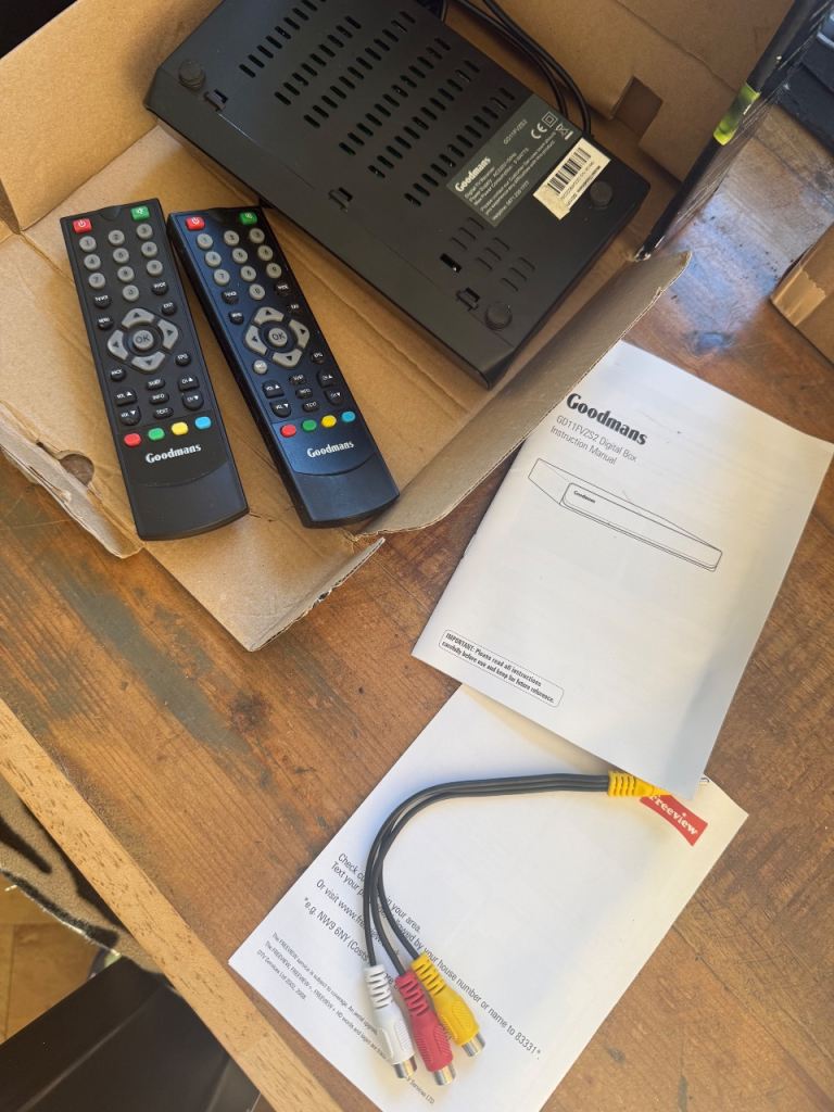 Goodmans Digital Set Top Freeview Box plus remotes 