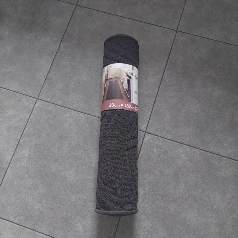 New Grey Floor Runner Rug 60cm x 182cm