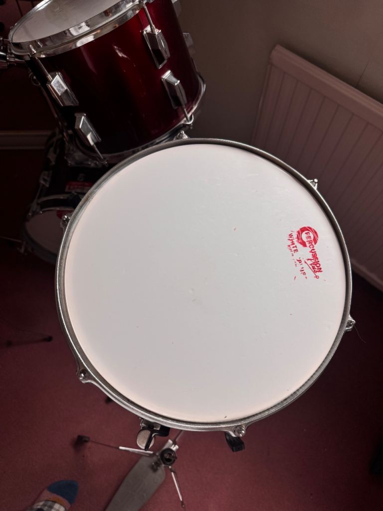 Percussion Plus Junior Drum Kit – Wine Red – £50