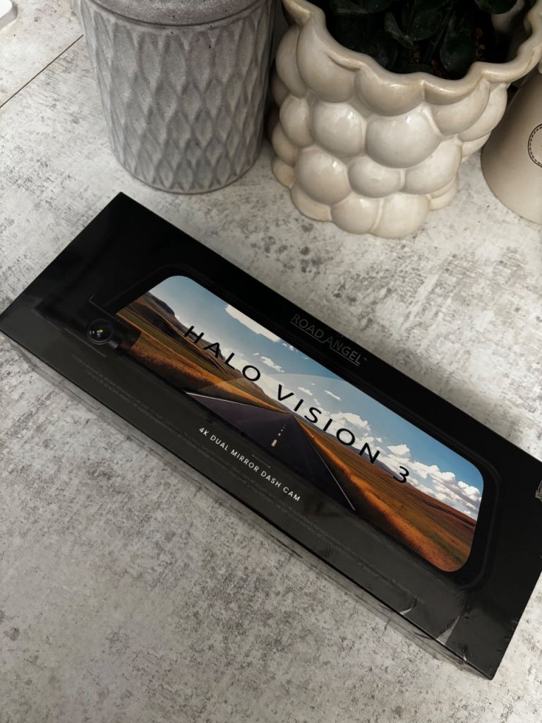 Road Angel Halo Vision 3 – 4K Dual Mirror Dash Cam, Brand New