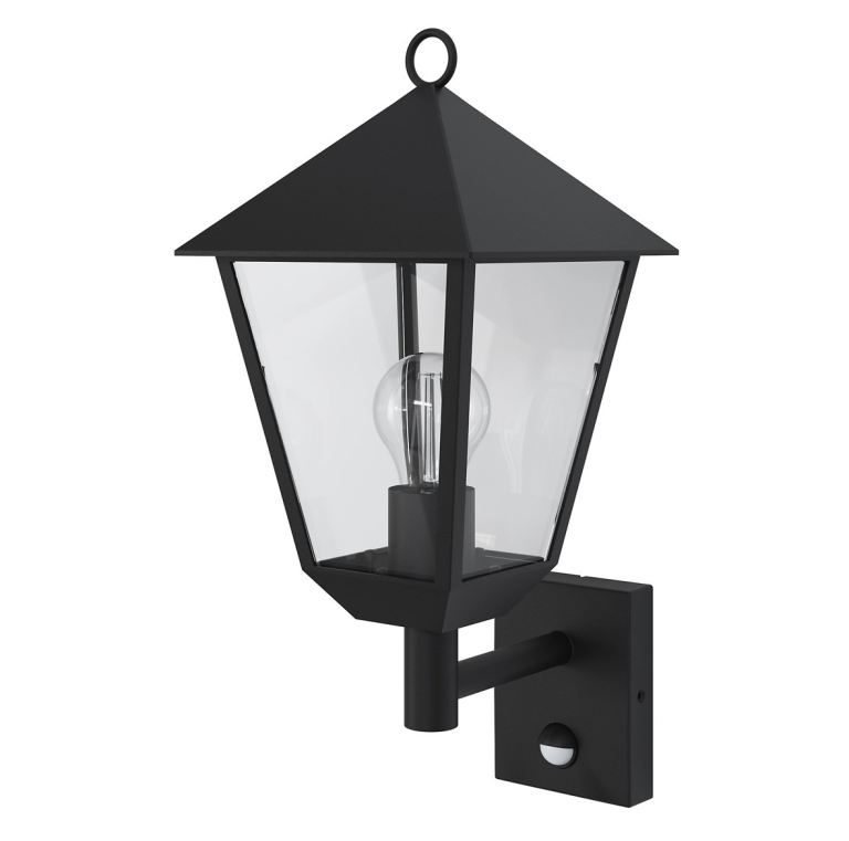 Black sensor Outdoor Lantern Wall light
