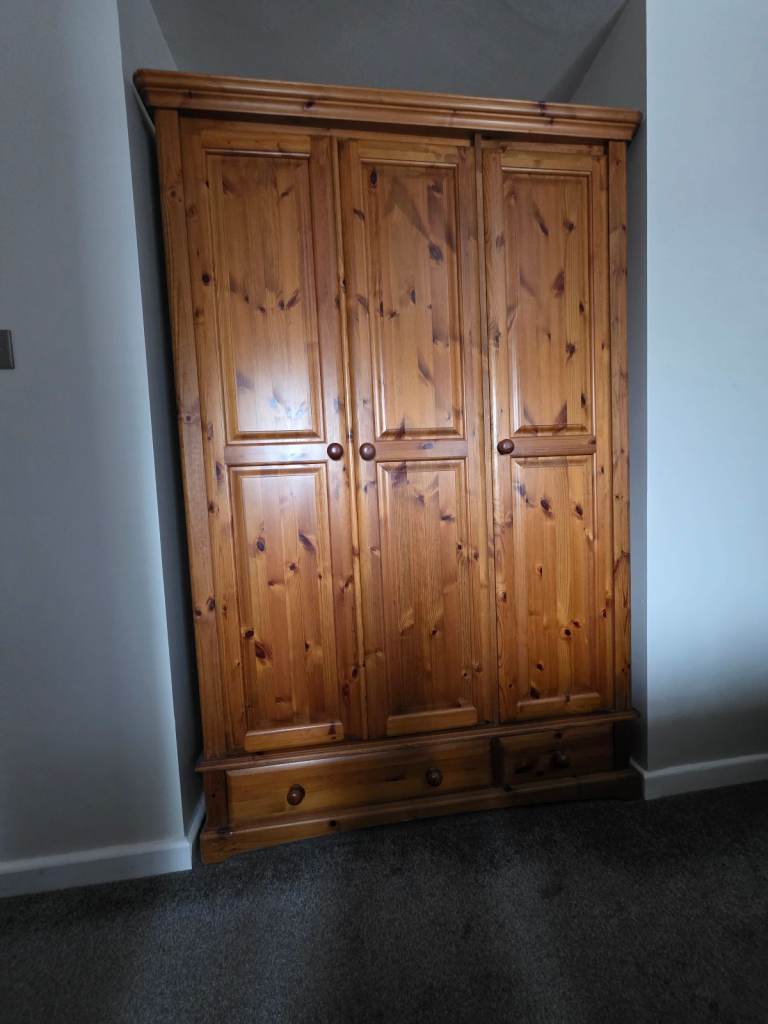 Solid Pine Triple wardrobe 