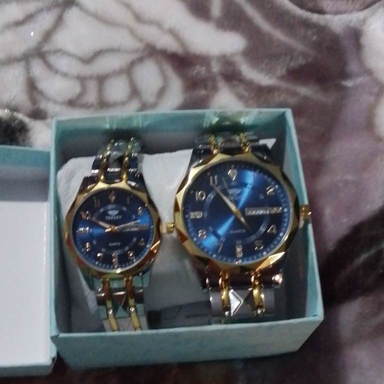New TERANV Couple's Watches – Blue & Gold Tone, £40.00 for Sale