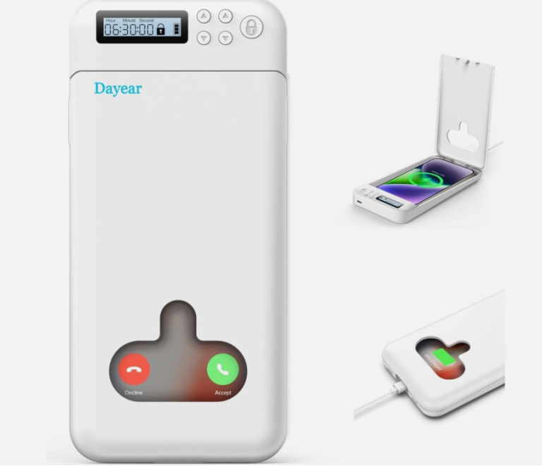 Dayear Phone Lock Box with Timer Self-Control Timed Locker Box Mini Safe
