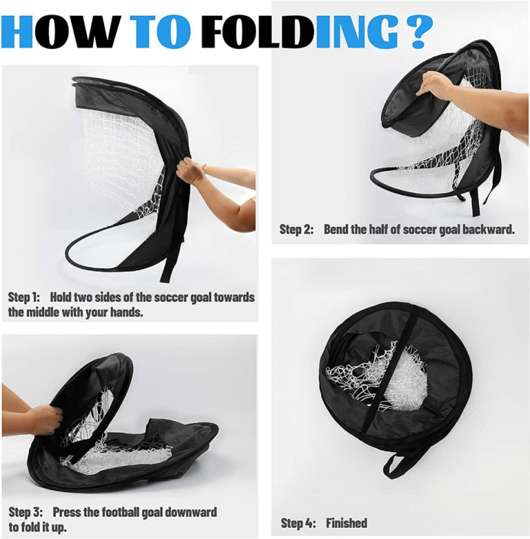 Brand New Kids Childs Football Training Soccer Pop Up Goal Post Net Ou