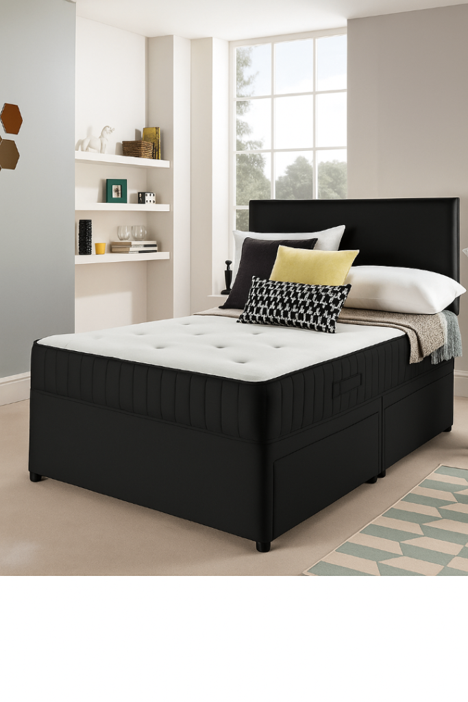 Elegant Divan Bed with Upholstered Finish Offering Luxury Look and Relaxing Comfort