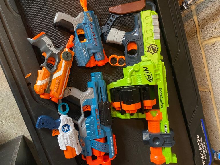 Nerf Blaster Bundle - Dominator, Firestrike Elite, Volt, Commander