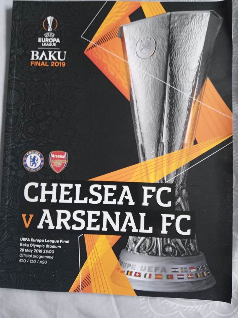 Chelsea V Arsenal UEFA 2019 Europa League Final Official Programme