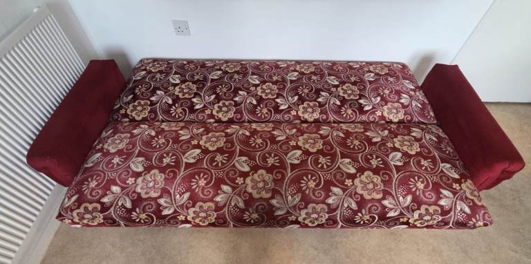Floral Fabric 2 seater sofa settee Bed with Storage unit draw ward  Meadows, Nottinghamshire