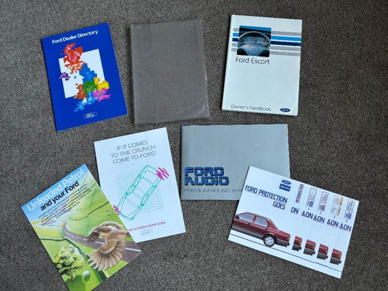 Ford Escort 1992 Owners manuals, handbooks, book pack