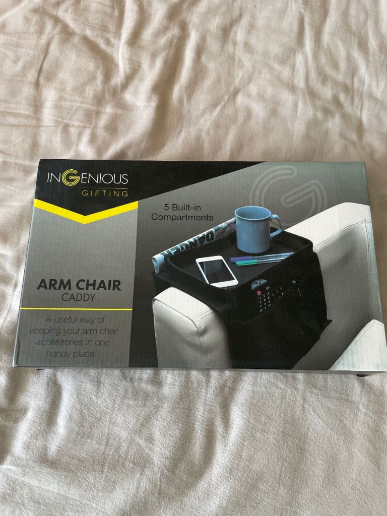 Brand New Arm Chair Caddy – 5 Compartments