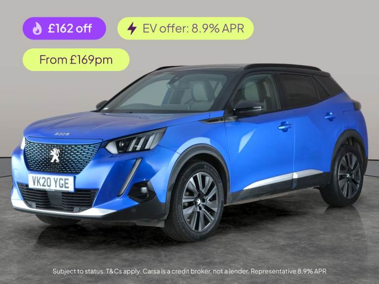 2020 Peugeot 2008 100kW GT 50kWh 5dr Auto HATCHBACK ELECTRIC Automatic