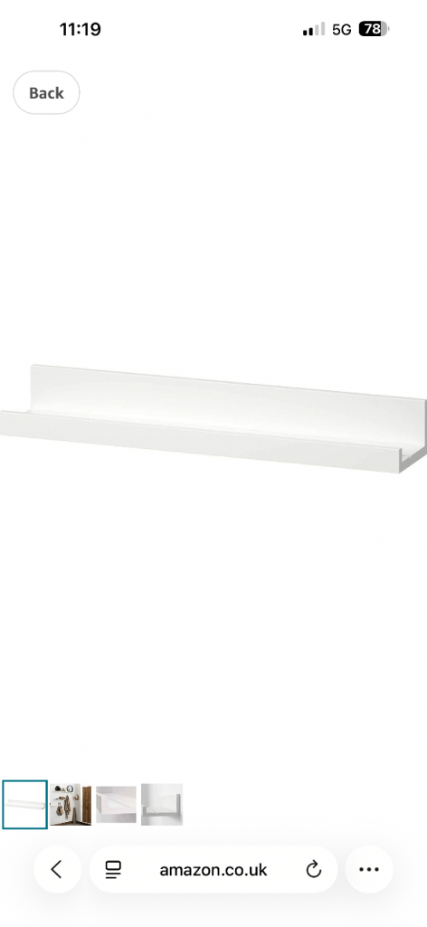 Ikea shelf - slim with edge 