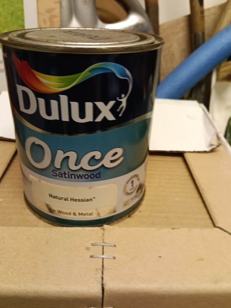 Dulux Once Satinwood Paint - Natural Hessian, New
